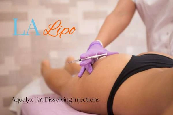 Woman having fat dissolving injections Berkhamsted on thighs