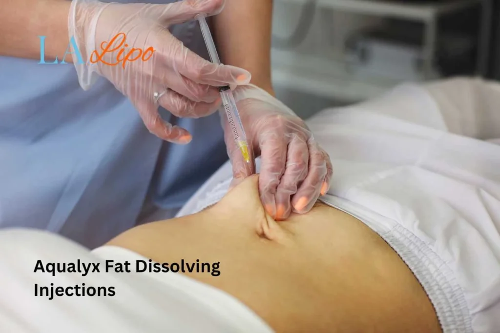 woman having fat dissolving injections Berkhamsted in the stomach