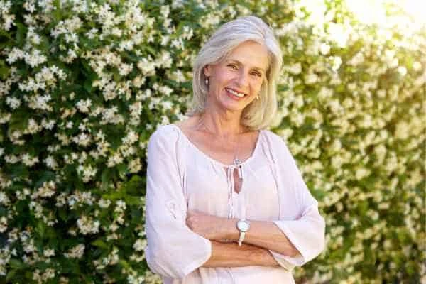 Older woman happy with urinary incontinence treatment Berkhamsted